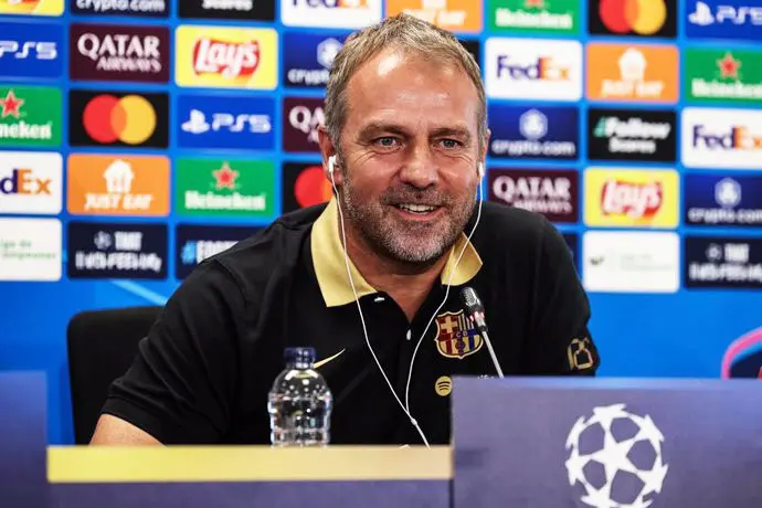 El entrenador del FC Barcelona, el alem&aacute;n Hansi Flick. / EP