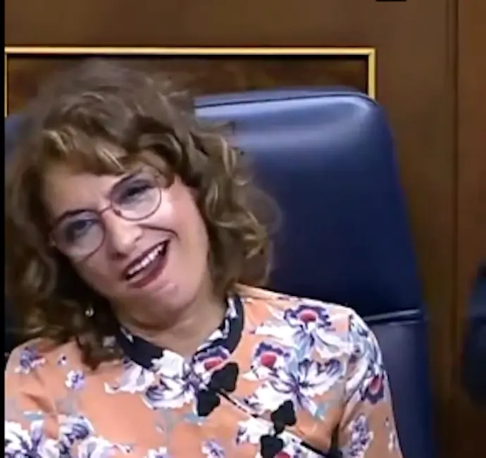 Mar&iacute;a Jesus Montero durante la sesi&oacute;n de control. / Red X