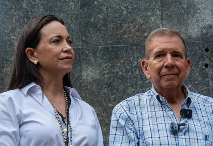 Mar&iacute;a Corina Machado y Edmundo Gonz&aacute;lez. / Archivo / EP