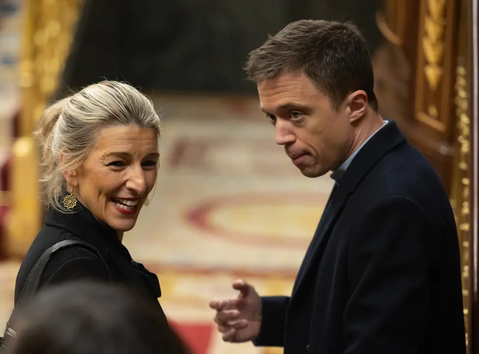 La vicepresidenta segunda y ministra de Trabajo, Yolanda D&iacute;az e l&ntilde;igo Errej&oacute;n. / Eduardo Parra / Archivo