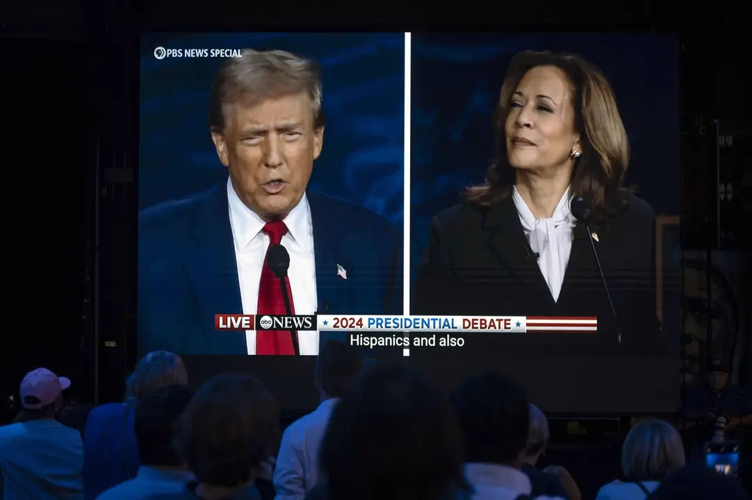 Donald Trump y Kamala Harris durante el debate presidencial. / EP / Archivo