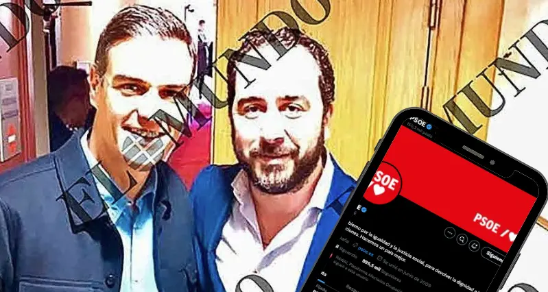 Pedro S&aacute;nchez y V&iacute;ctor de Aldama en la portada de El Mundo.