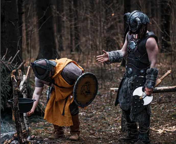 Dos vikingos. / A.E