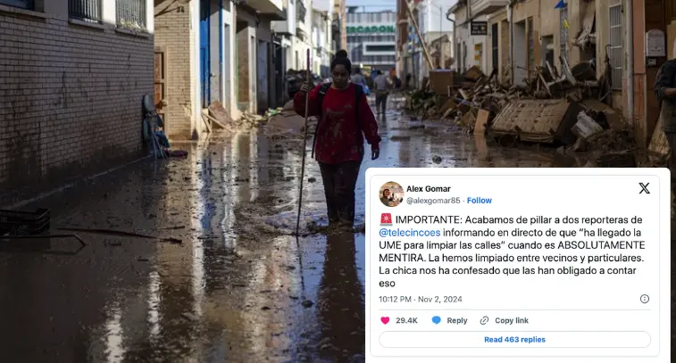 Captura de pantalla del post publicado en redes.