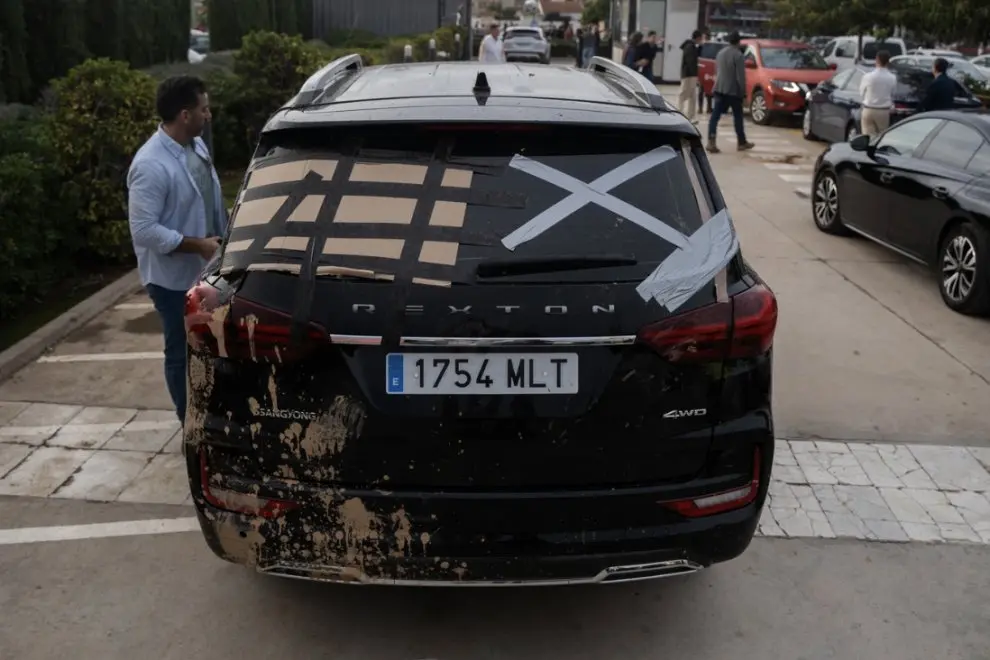 As&iacute; qued&oacute; presuntamente el coche de Pedro S&aacute;nchez en Paiporta