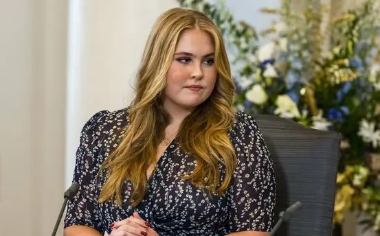 La princesa Amalia de Holanda, en la imagen durante su ingreso al Consejo de Estado. / Casa Real de Holanda