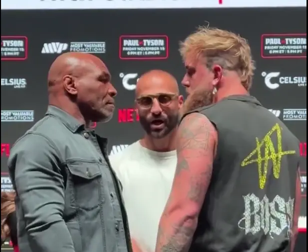Mike Tyson y Jake Paul en el cara a cara. / Red X