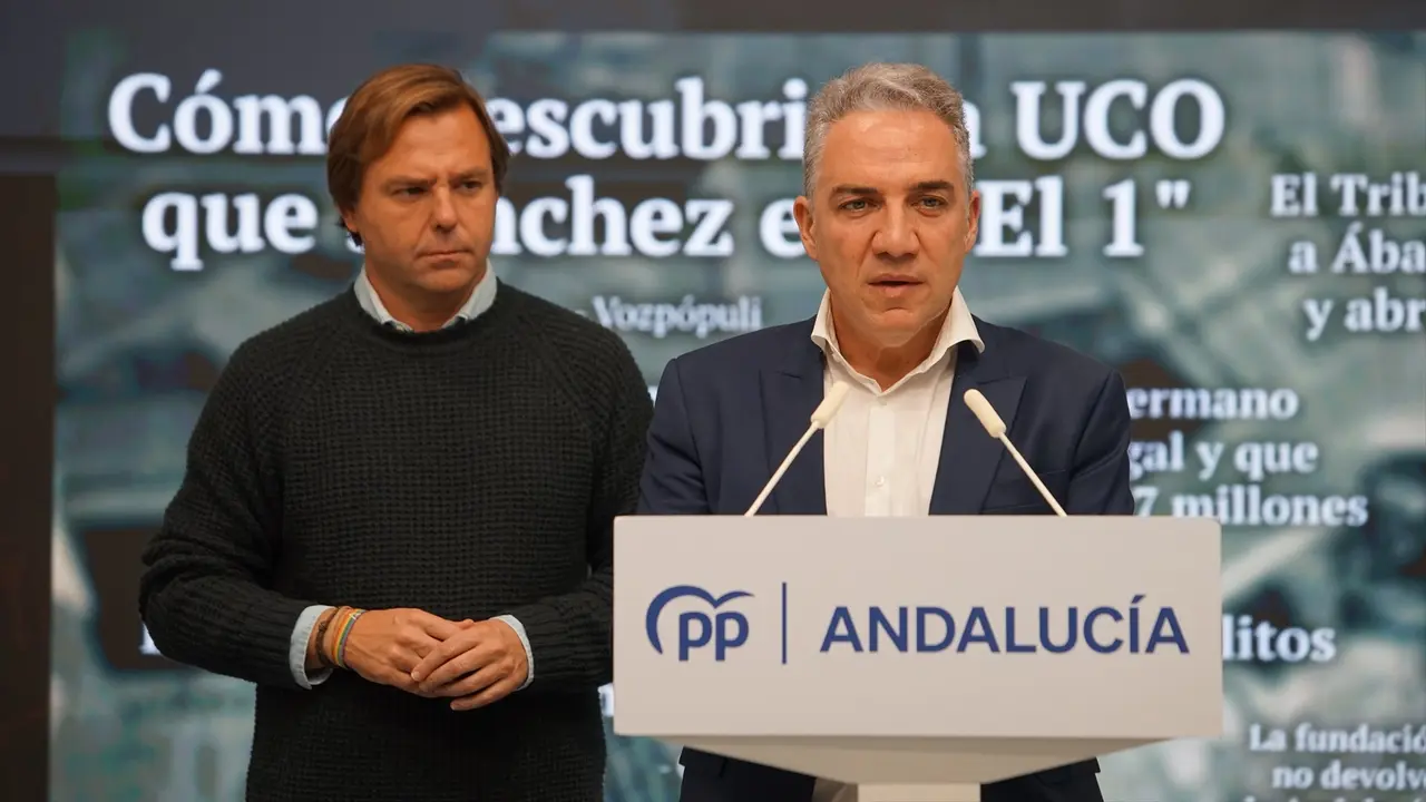 El&iacute;as Bendodo, este s&aacute;bado, en una rueda de prensa. / EP