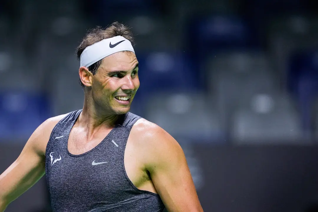 Rafa Nadal durante un entrenamiento. / EP