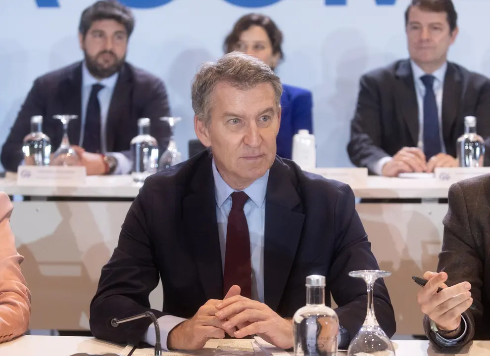 El presidente del Partido Popular, Alberto N&uacute;&ntilde;ez Feij&oacute;o, preside la Junta Directiva Nacional del Partido Popular. / Eduardo Parra