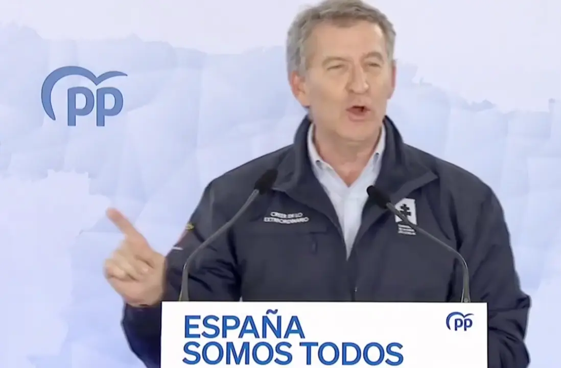 Alberto Nu&ntilde;ez Feij&oacute;o, durante su intervenci&oacute;n de hoy.