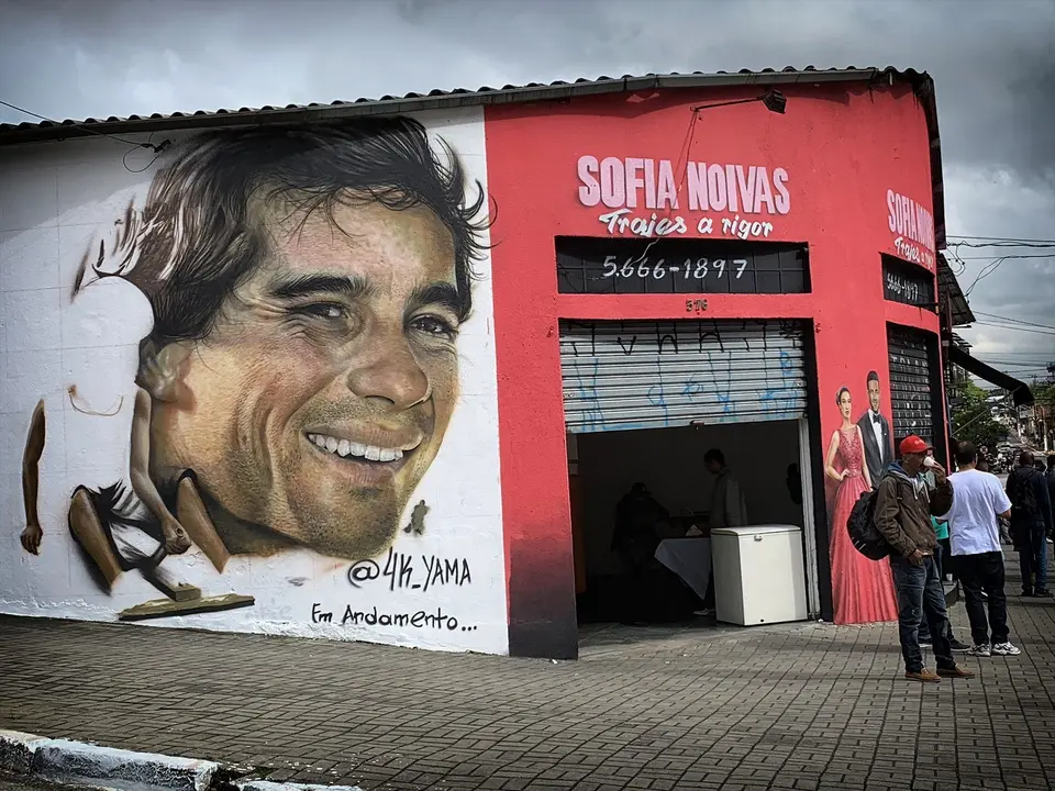 Un mural con el rostro de Ayrton Senna. / EP / Archivo