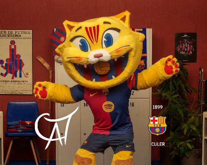 'Cat', la nueva mascota del Bar&ccedil;a. / Red X