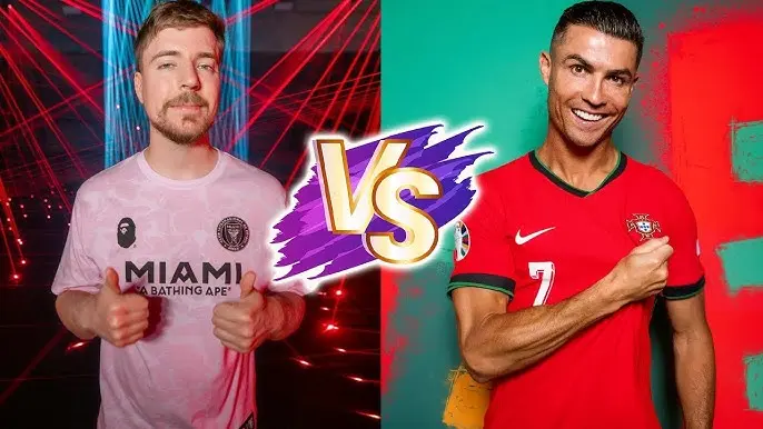 Cristiano Ronaldo y MrBeast. / YouTube