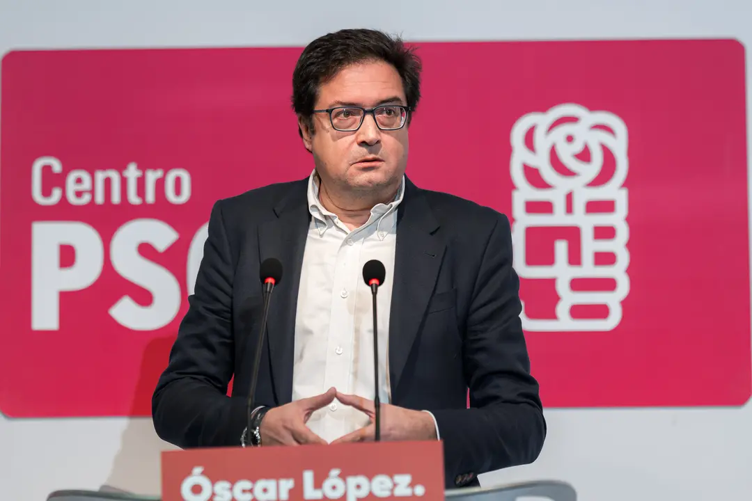 El secretario general del PSOE de Madrid, &Oacute;scar L&oacute;pez. / EP