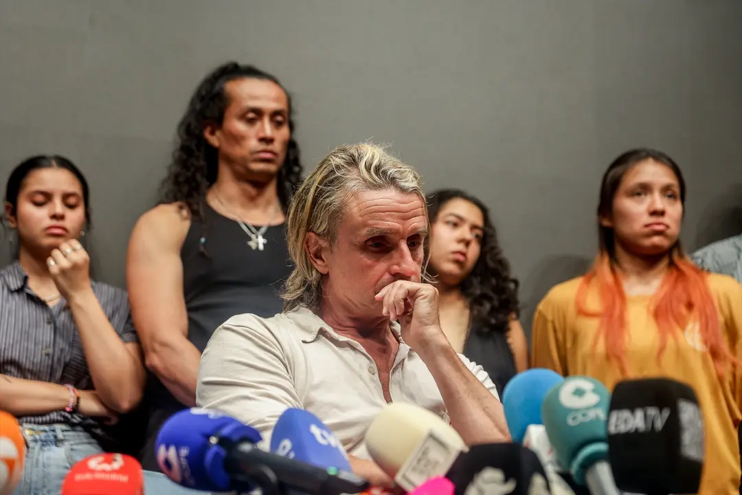 El productor musical Nacho Cano  durante una rueda de prensa. Ricardo Rubio / Archivo