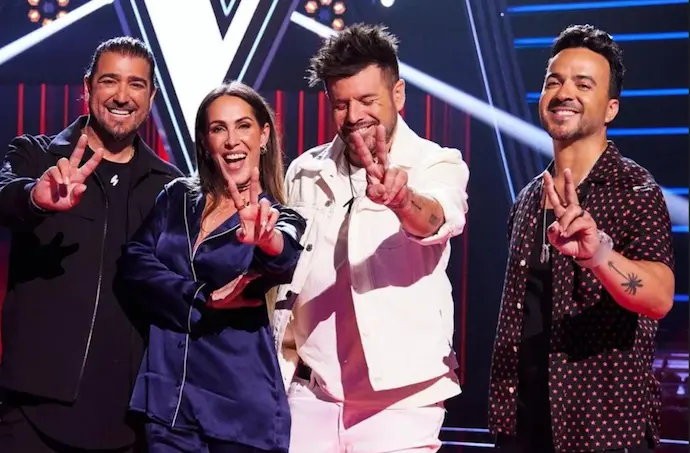 Antonio Orozco, Mal&uacute;, Pablo L&oacute;pez y Luis Fonsi. / Antena 3