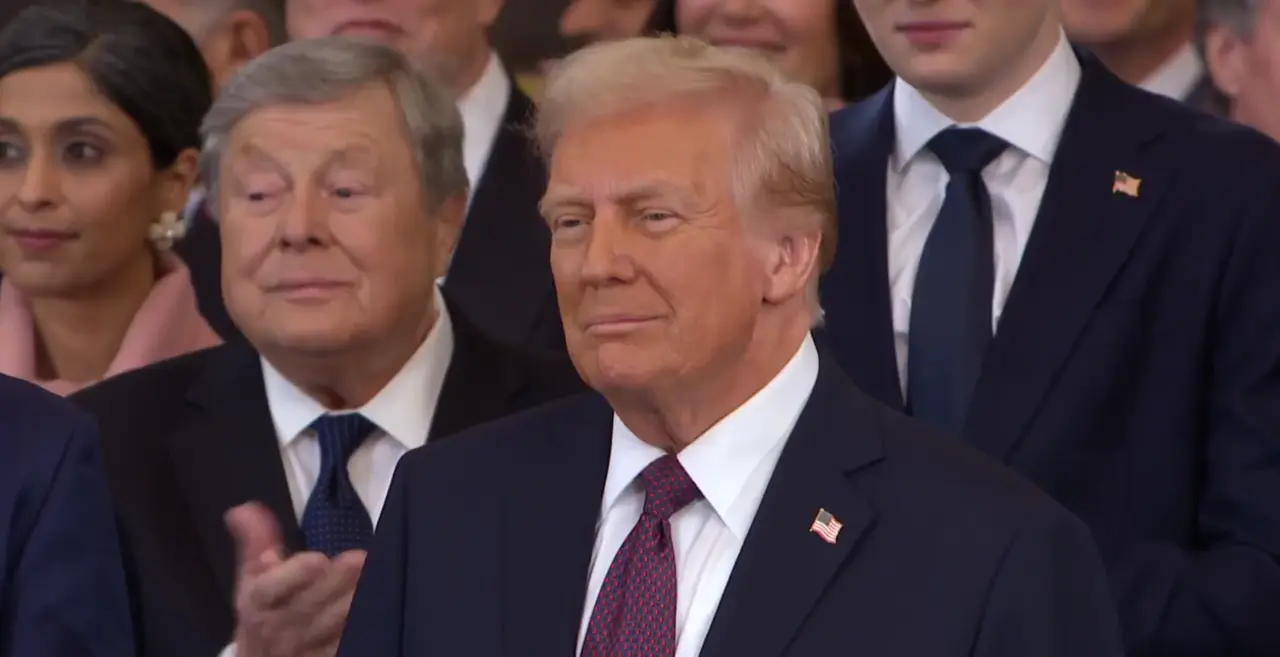 Trump durante la ceremonia de investidura. / RRSS