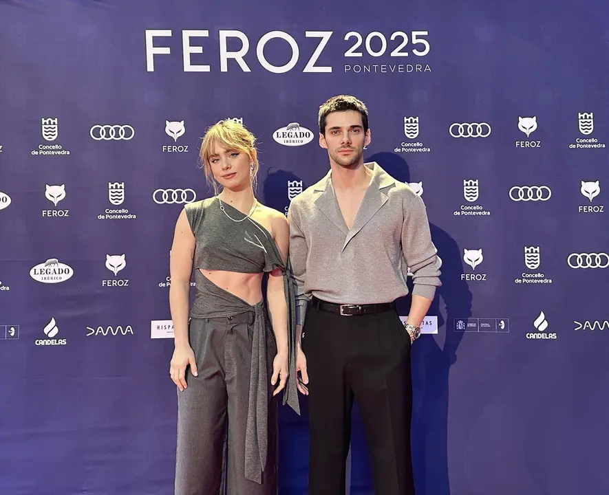Los actores Clara Galle y &Aacute;lvaro Rico cuando se presentaron a los nominados a los premios Feroz. / EP / Archivo