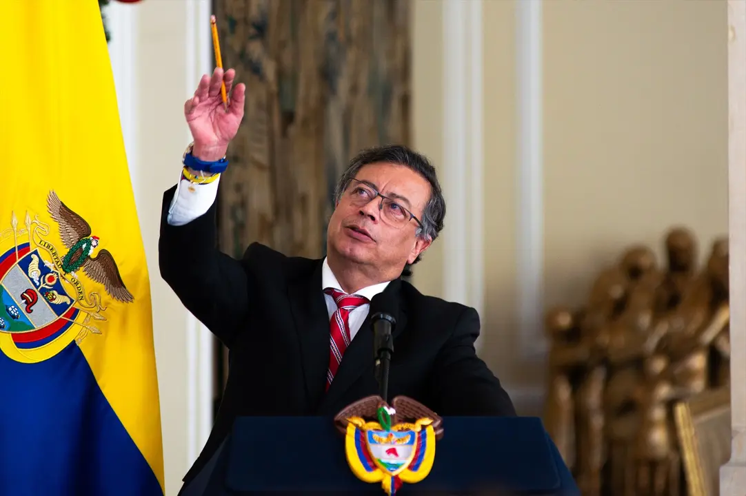 Gustavo Petro durante un acto. / EP / Sebastian Barros