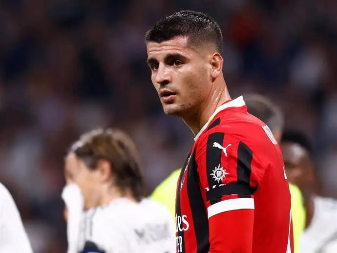 El jugador espa&ntilde;ol del Milan, &Aacute;lvaro Morata. / EP