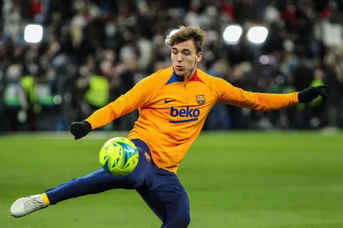 El futbolista espa&ntilde;ol, Nico Gonz&aacute;lez, durante un entrenamiento. / EP
