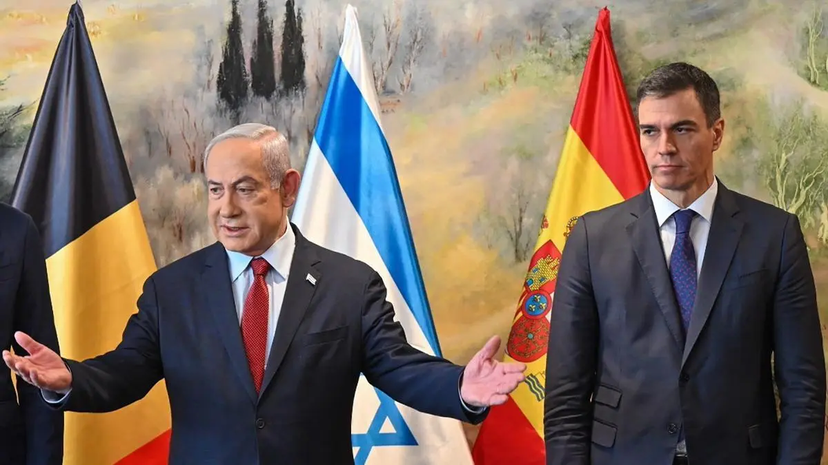Netanyahu y Sánchez frente a frente, en una reunión en noviembre de 2024 europa press