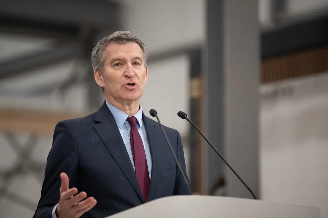 El presidente del Partido Popular, Alberto N&uacute;&ntilde;ez Feij&oacute;o, interviene ante los medios de comunicaci&oacute;n. / Isa Saiz
