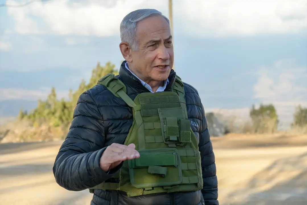 El primer ministro israel&iacute;, Benjamin Netanyahu, en la frontera con L&iacute;bano. / EP