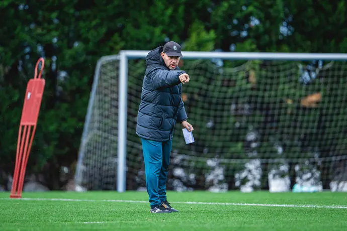 El t&eacute;cnico del Racing de Santander, Jos&eacute; Alberto. / RRC