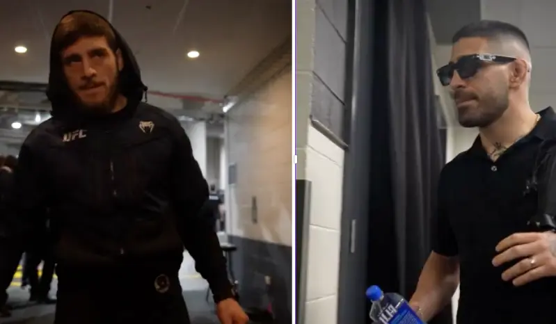 Aleksandre Topuria y Topuria, apoyando, listos para el combate contra Colby Thicknesse, en UFC 312. El hispano-georgiano y el australiano hacen su llegada al Qudos Bank Arena de S&iacute;dney en una noche que promete acci&oacute;n y emoci&oacute;n dentro del oct&aacute;gono.