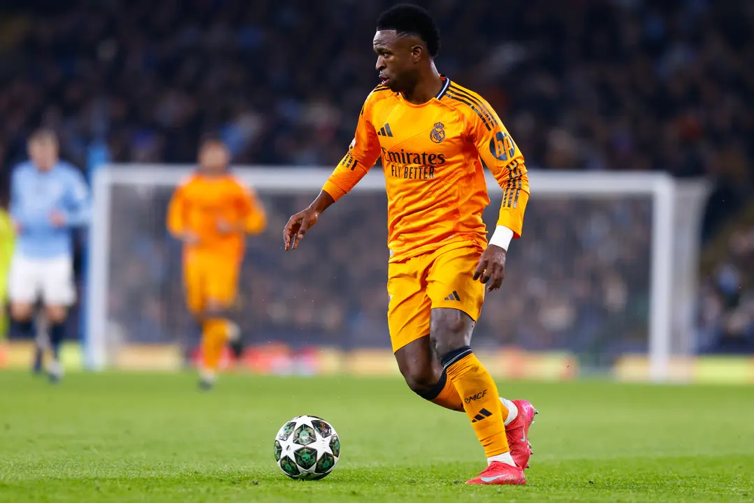 Vinicius durante el partido ante el City. / EP