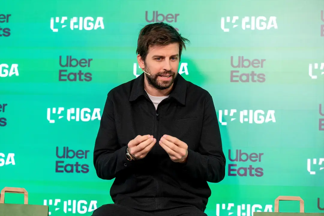 El exfutbolista Gerard Piqu&eacute; durante un acto con LaLiga y Uber Beats. / Laliga