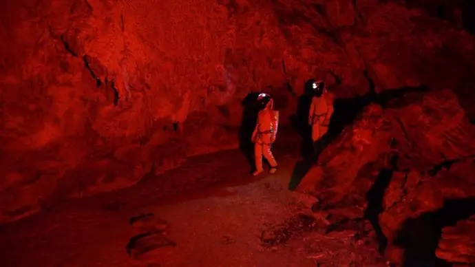 Ensayo vida humana en Marte, gracias al proyecto Astroland en una cueva de Arredondo (Cantabria). / EP