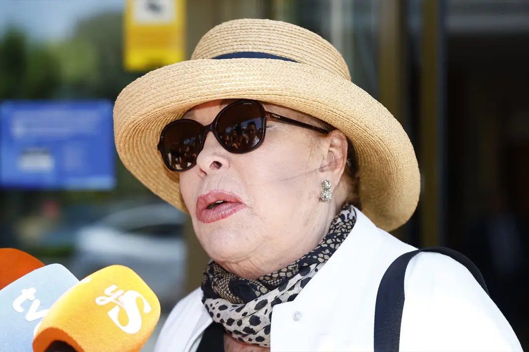 Massiel atiende a la prensa. / Jose Velasco / Archivo