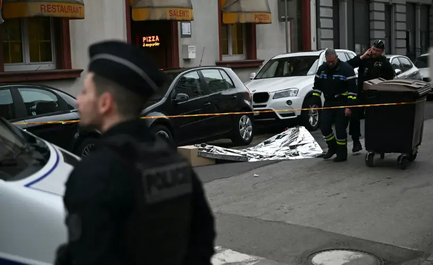 La zona del atentado terrorista en Mulhouse el 22 de febrero. / X