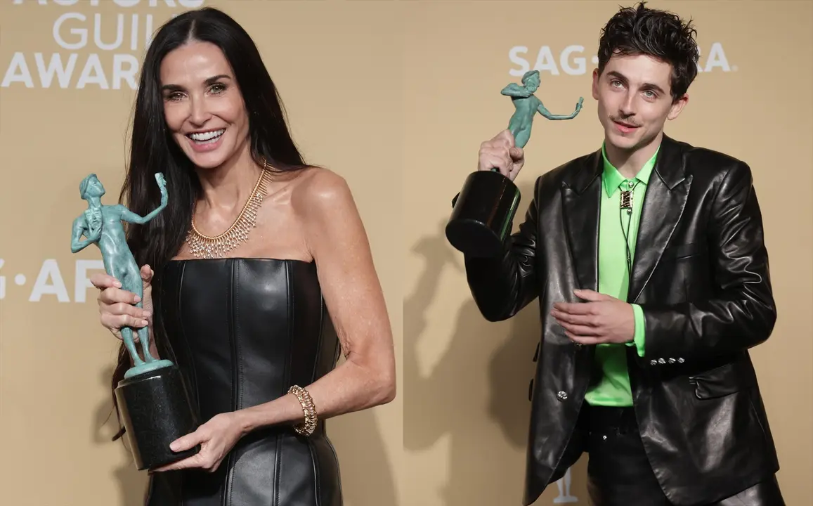 Demi Moore y Timoth&eacute;e Chalamet. / CRASH