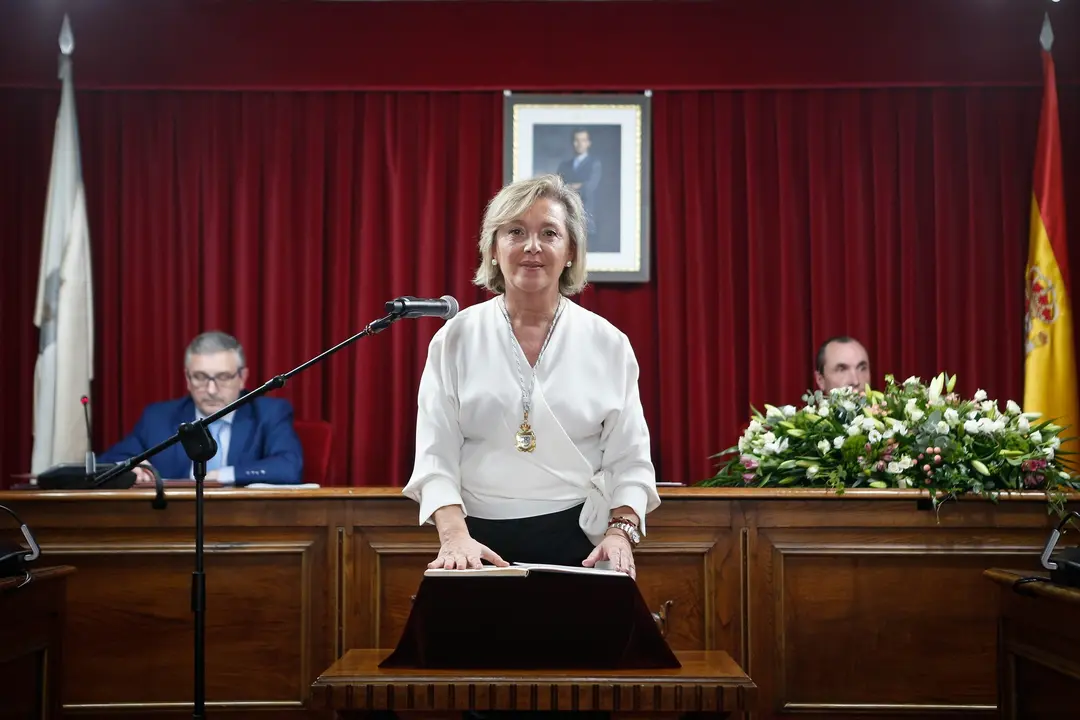 Paula Alvarellos, en el momento de su nombramiento como alcaldesa de Lugo. / Carlos Castro
