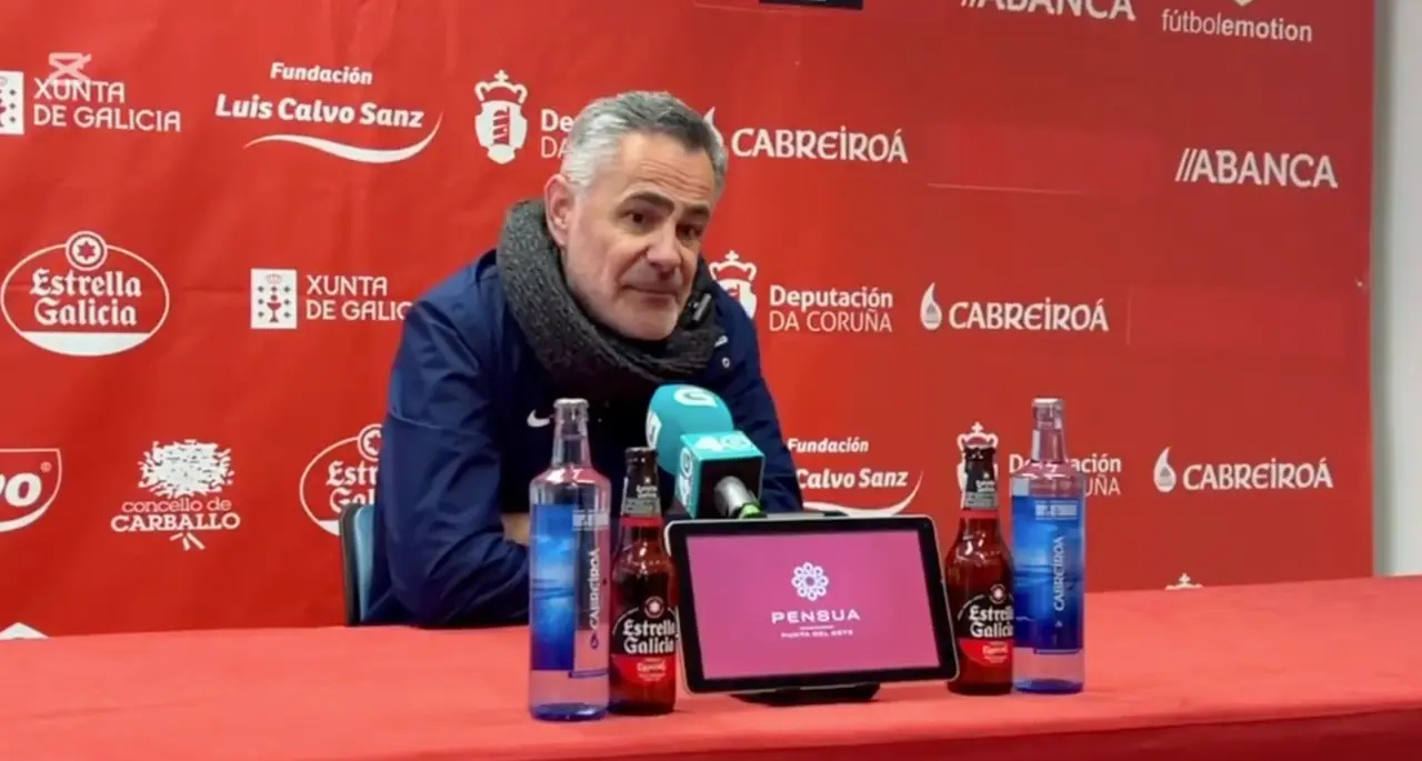 Manu Calleja tras el partido ante el Berganti&ntilde;os. / X