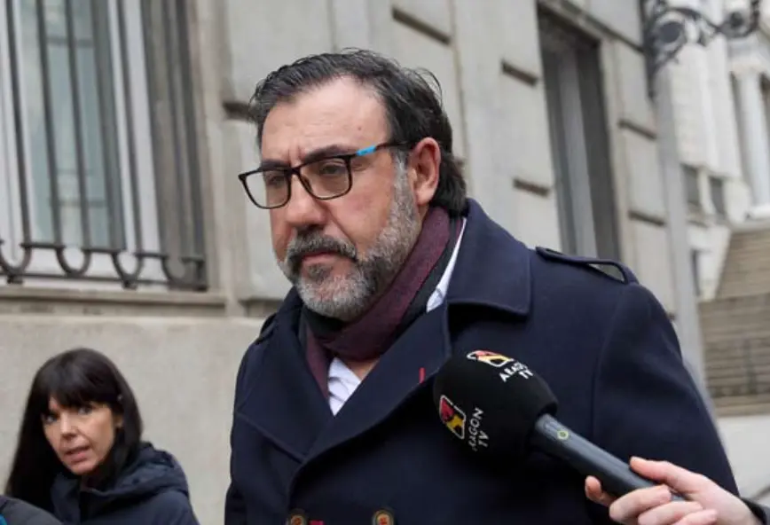 El hermano de Koldo Garc&iacute;a, Joseba Garc&iacute;a, a su salida al declarar en el Tribunal Supremo. / Jes&uacute;s Hell&iacute;n