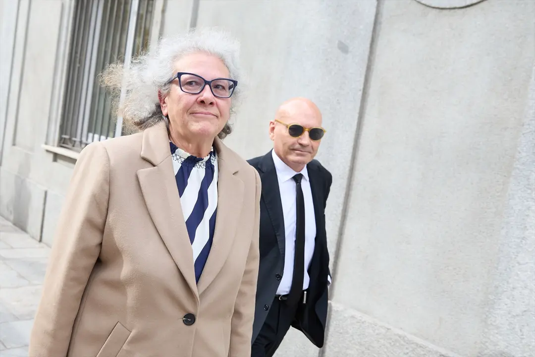 La empresaria, Carmen Pano, a su salida de declarar en el Tribunal Supremo. / Jes&uacute;s Hell&iacute;n