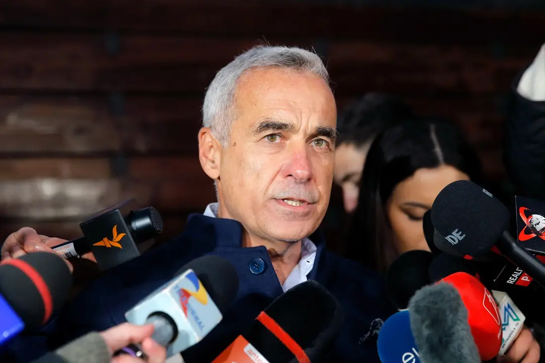 Călin Georgescu durante unas declaraciones a la prensa. / Cristian Cristel