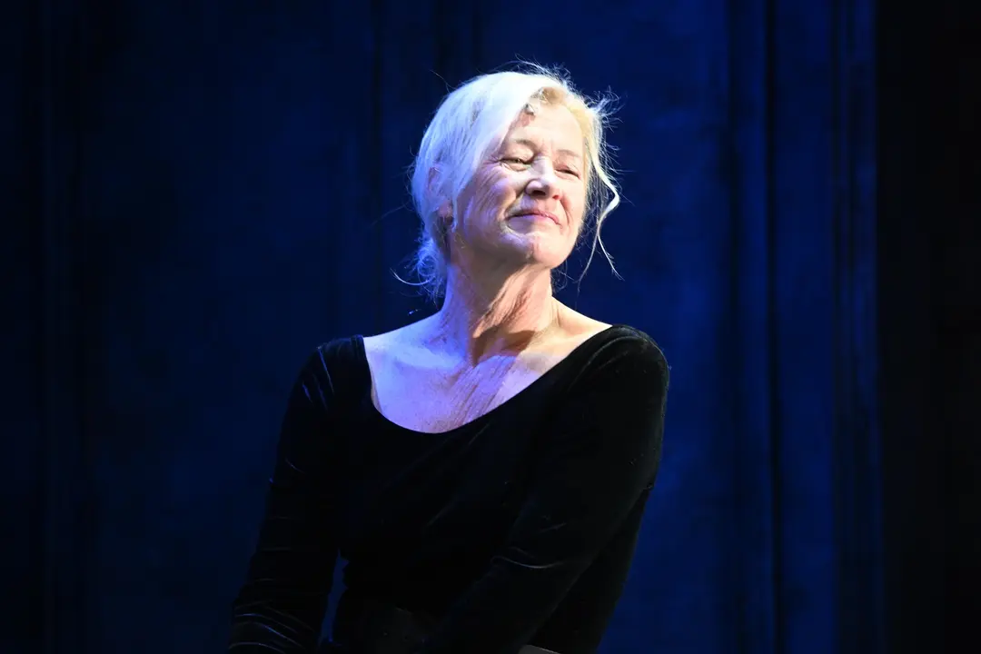 Ana Duato durante el pase gr&aacute;fico de la obra de teatro 'La M&uacute;sica'. / Jos&eacute; Oliva
