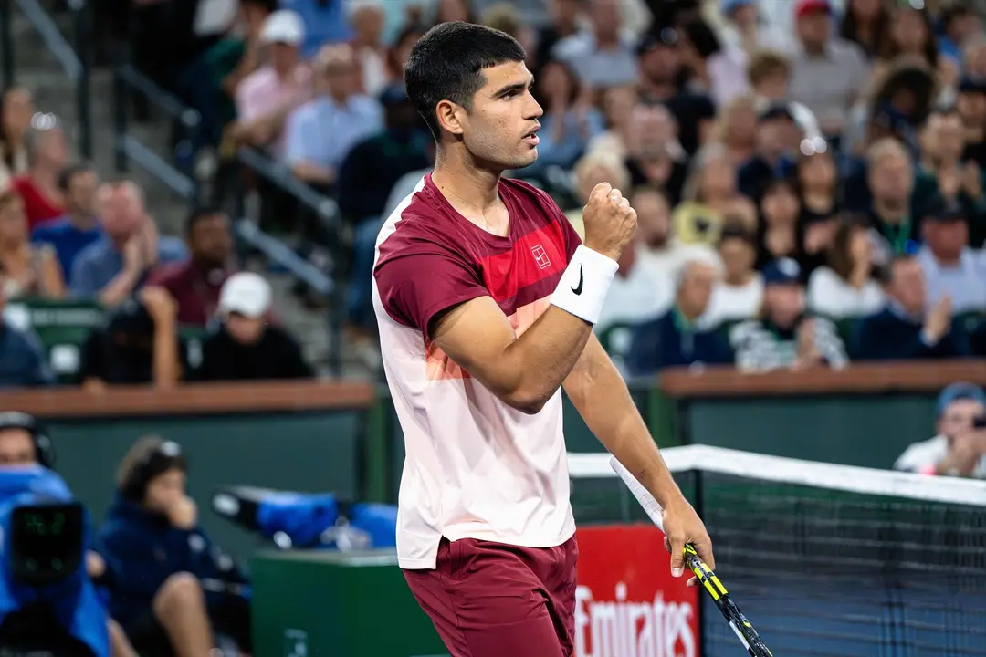 Carlos Alcaraz durante el torneo de Indian Wells. / Tristan Lapierre