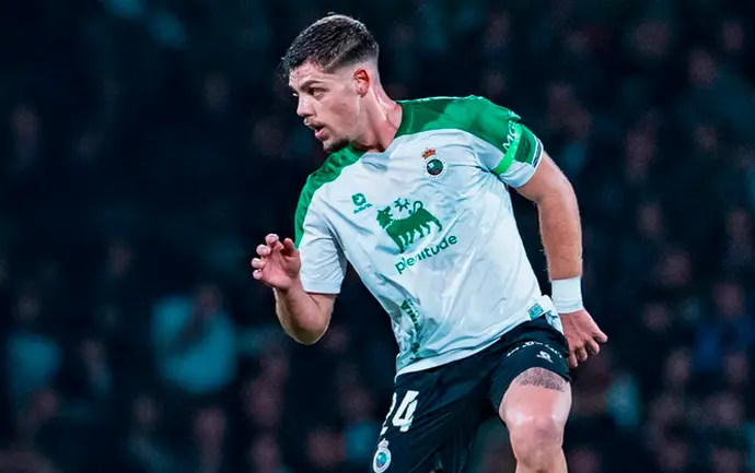 El jugador del racing, Javi Montero. / RRC