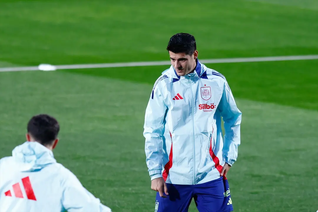 Morata durante una sesi&oacute;n de entrenamiento. / EP