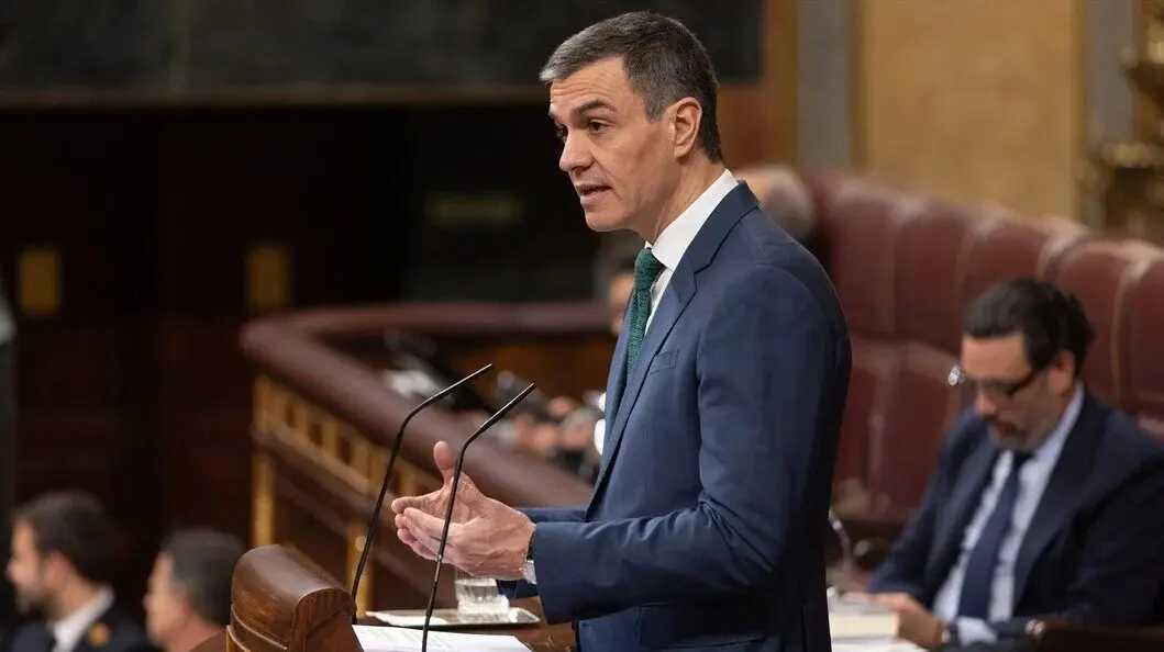 El presidente del Gobierno, Pedro S&aacute;nchez, interviene durante una sesi&oacute;n plenaria en el Congreso de los Diputados. / Eduardo Parra