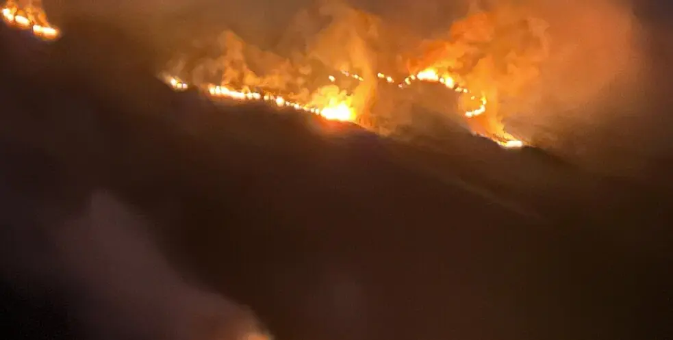 Un incendio en Cantabria. / 112