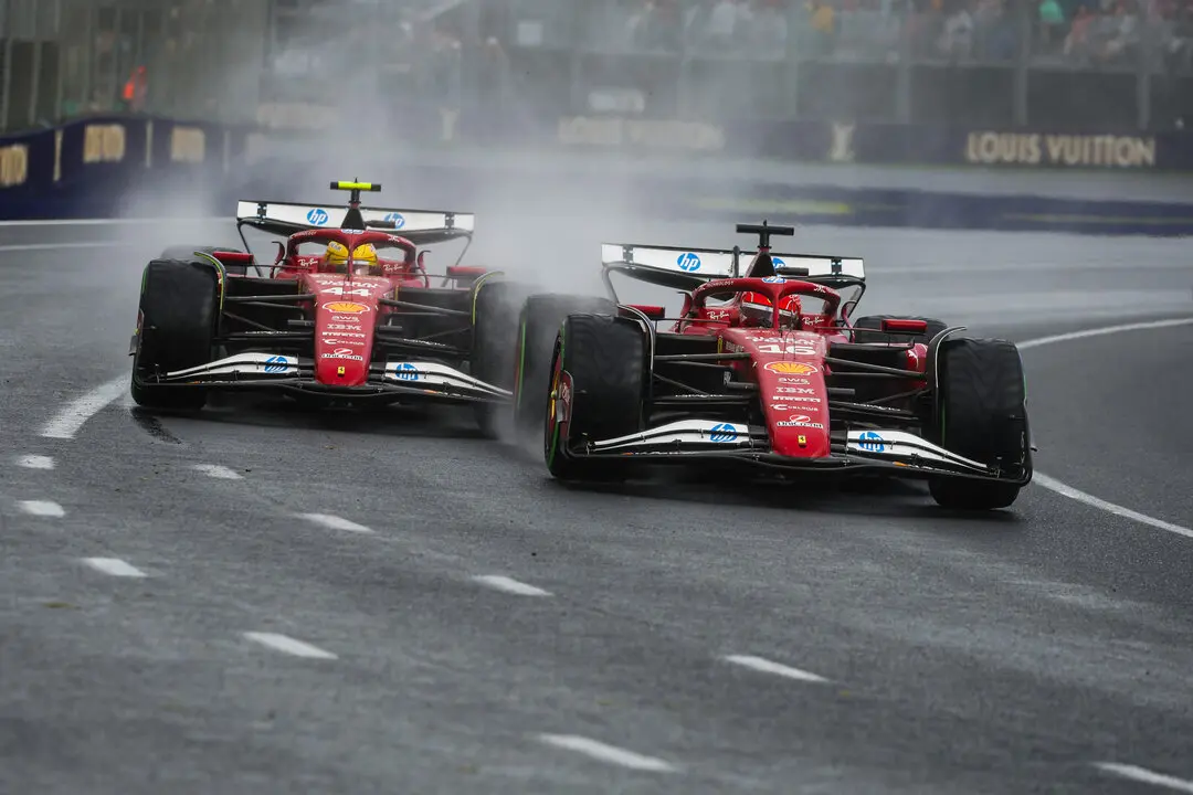 Hamilton y Leclerc. durante el GRAND PRIX 2025. / EP