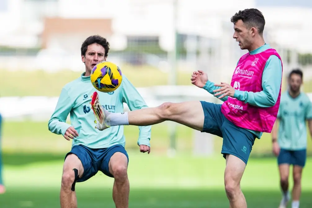 Vicente y Sangalli en un entrenamiento. / RRC